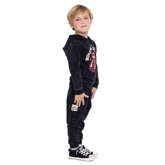 Rolling Stones Unisex Toddler Hoodie & Joggers Set  Size 5T  NWT  Black Graphic - Picture 4 of 8
